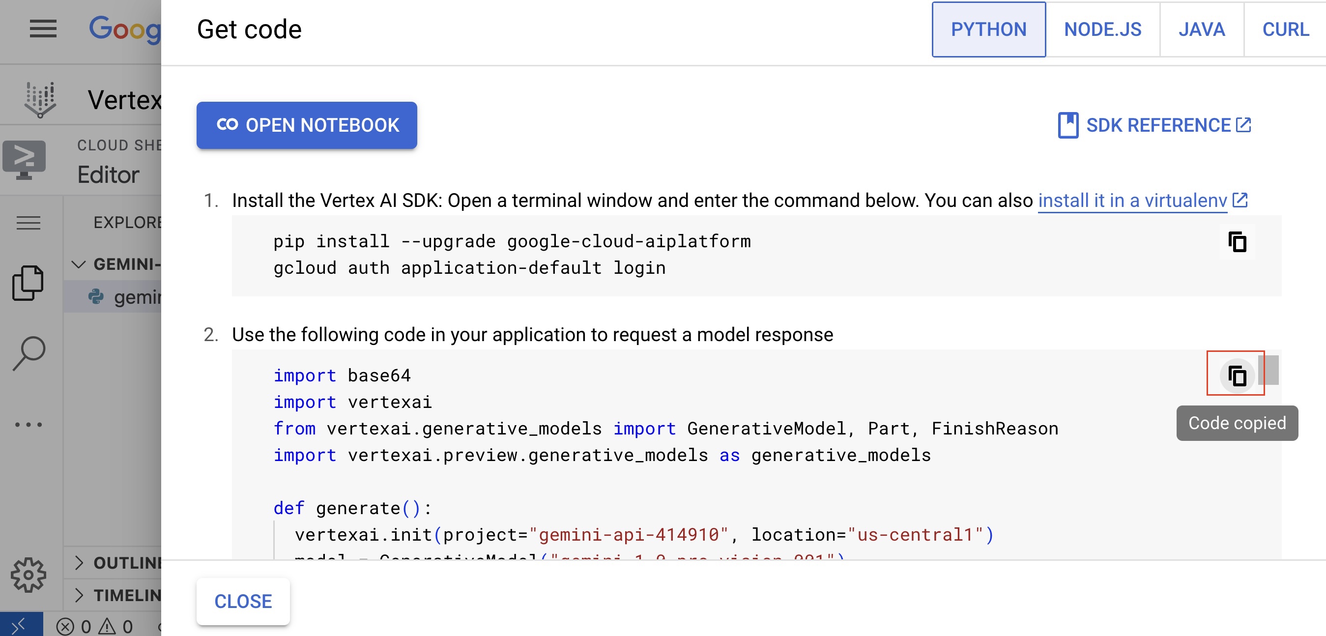 Get Node.js code for e-commerce descripiton generator