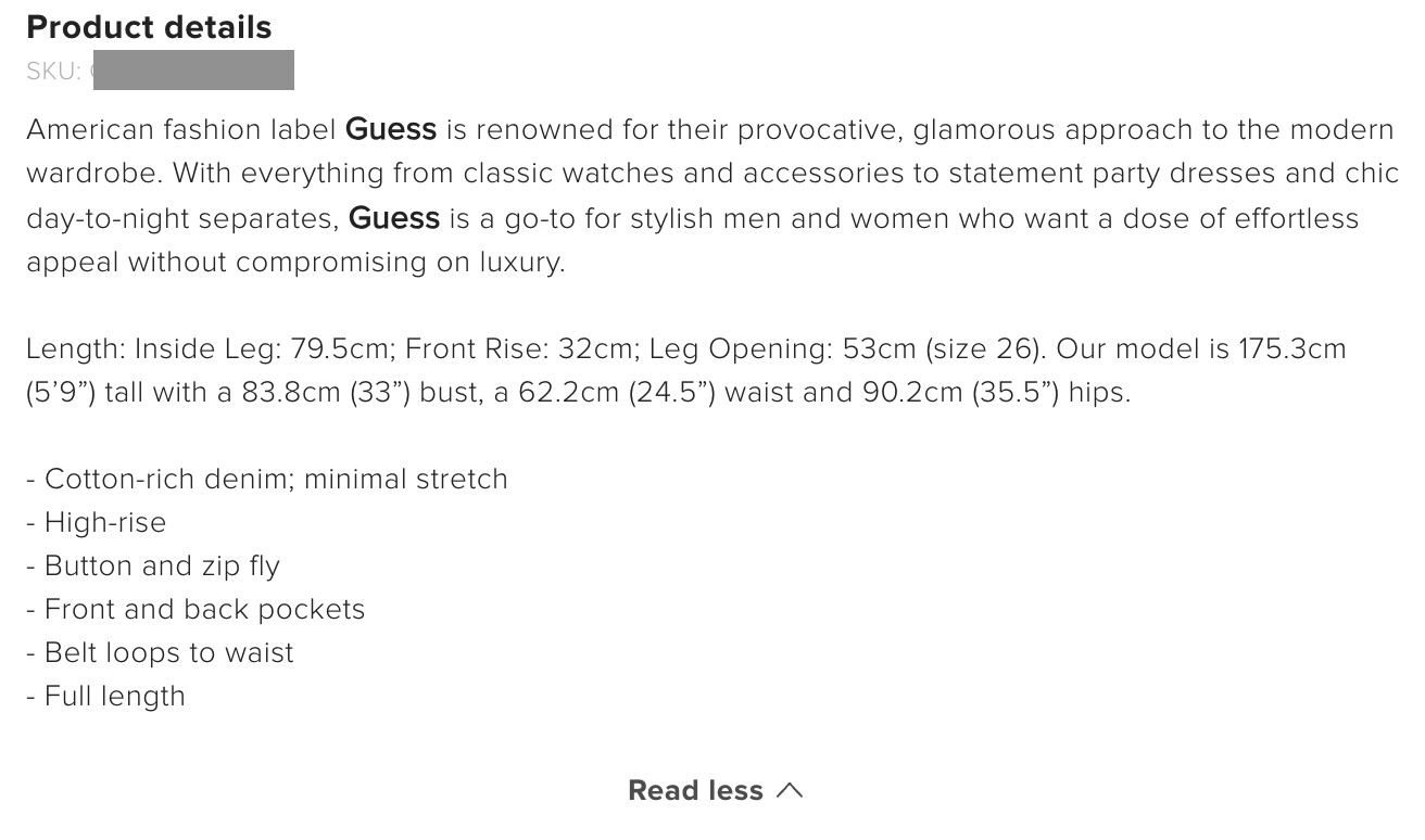 Guess Jeans Product description